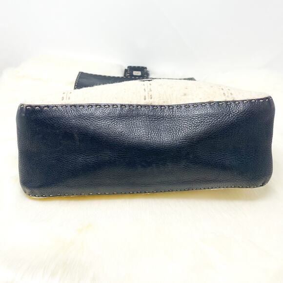 Fendi Black and Cream Shoulder Bag RARE mama baguette - Picture 7 of 15